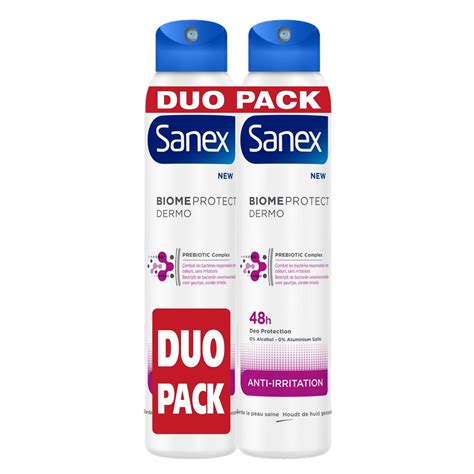 SANEX Biome protect dermo Déodorant spray 48h anti irritation 2x200ml