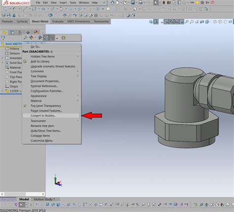 Step als Bauteil öffnen DS SolidWorks SolidWorks Lösung vorhanden