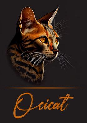 Elegant Ocicat Poster By Artistic Paradigms Displate