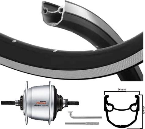 Kgs Achterwiel Inch Zwart Rr Zilver Rvs Nexus Rollerbrake Bol