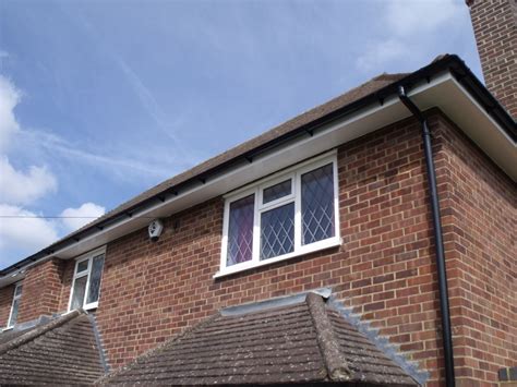 Roofline showing guttering, fascias and soffits