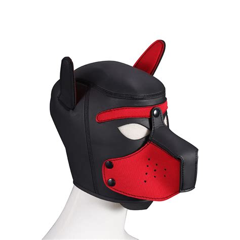 Fournitures pour sex masque à capuche pour chien avec collier réglable