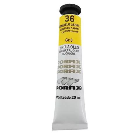 TINTA ÓLEO CORFIX 20ML 36 AMARELO CADMIO Artes Gerais