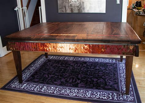 Chevron Gradient Gaming/Dining Table - biggest build to date. Happy to
