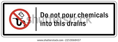 Do Not Dispose Chemical Down Drain Stock Vector Royalty Free