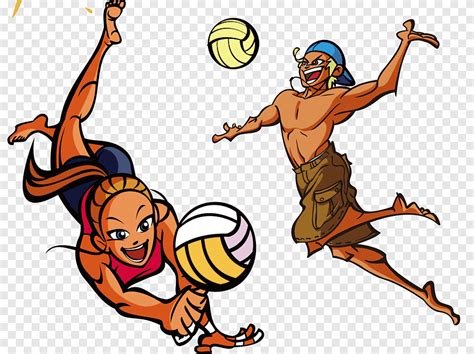 Cartoon Volleyball Game