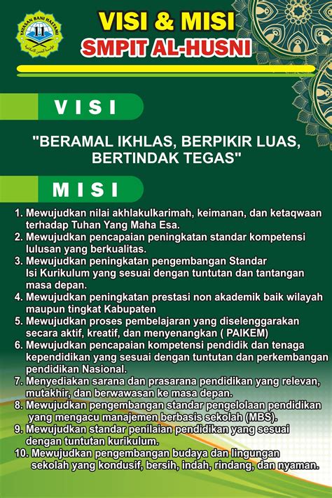 Kumpulan Contoh Visi Misi Sekolah Smp 52 Koleksi Gambar