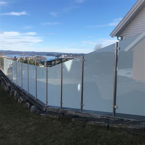 Stainless Steel Outdoor Frosted Glass Railing Stainless Steel