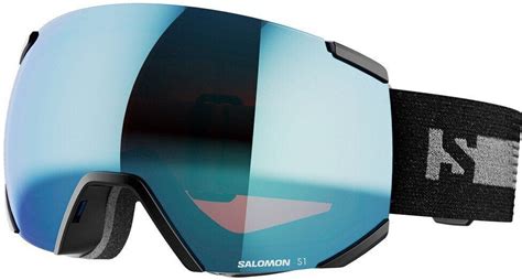 Salomon Radium Ml Ski Goggles Black Light Blue CAT 2 L47005500 NS Ab