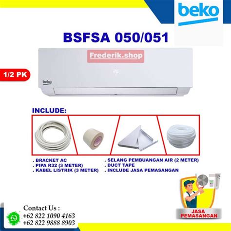 Jual AC Beko 0 5pk BSFSA050 BSFSA051 BSFSA 050 BSFSA 051 1 2pk Low Watt