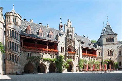 Patio Of Marienburg Castle In Hanover License Image