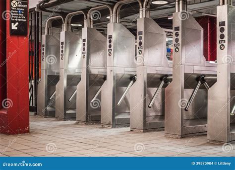 Subway Turnstiles Stock Photo Image Of States Manhattan 39570904