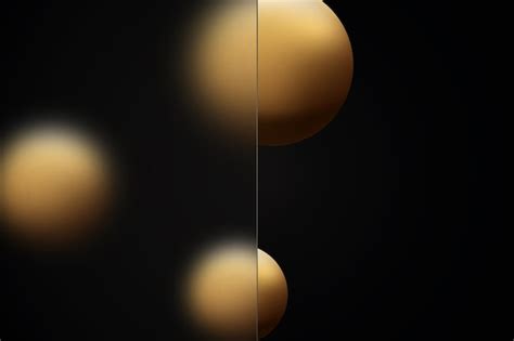 Premium Vector Glass Morphism Effect Golden Spheres And Glass Partition