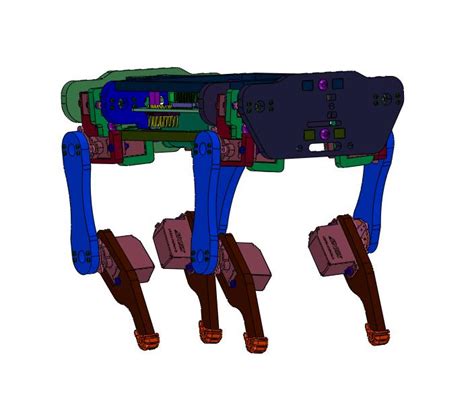 四足仿生esp32机器狗智能编程机器人step 模型图纸下载 懒石网