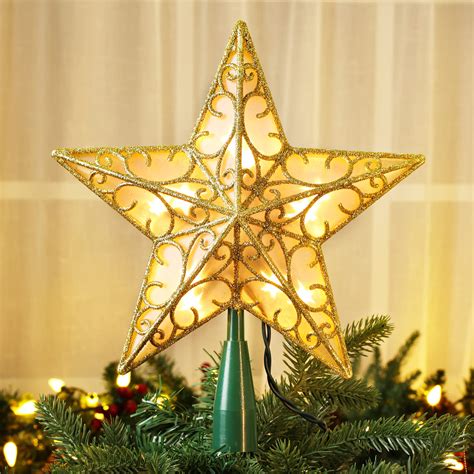 Buy Brizled95” Christmas Star Tree Topper Gold Dual Side 3d Star