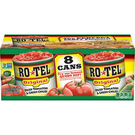 Rotel Original Diced Tomatoes And Green Chilies 10 Ounce 8 Pack