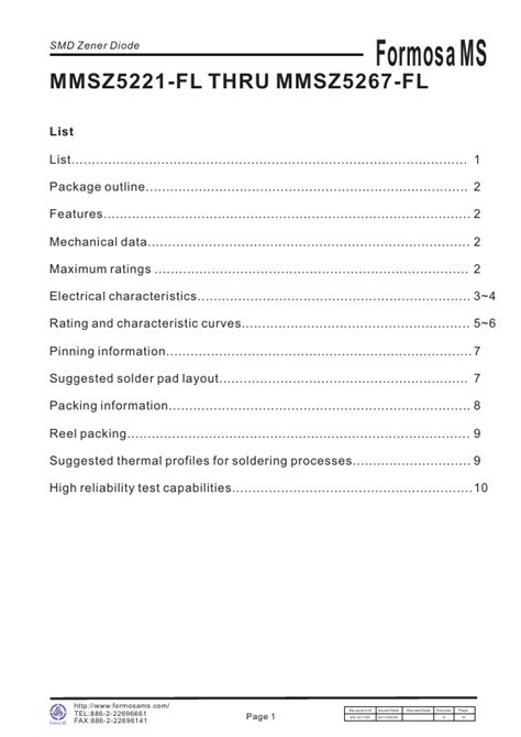 MMSZ5225B FL Datasheet SMD Zener Diode