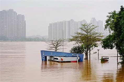 Mass Evacuation In Guangdong Province As Heavy Rain Causes Flooding And