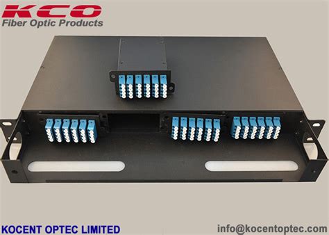 High Density Mpo Fiber Optic Patch Panel 1u 19 Rack Mount Fiber Optic Termination Box