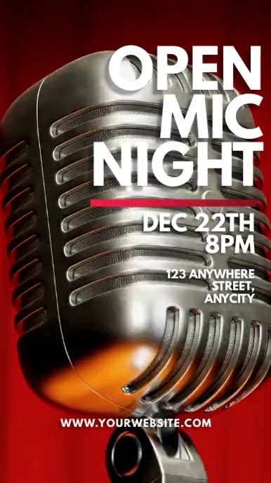 Open Mic Night Template Postermywall