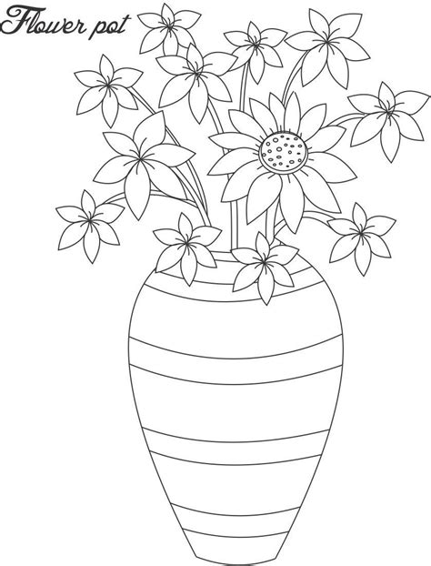 Flower pot coloring page 13