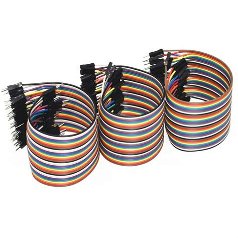 3pcs 40 Male Female Jumper Wires Solderless 10cm Ribbon Arduino Flux Workshop Ebay