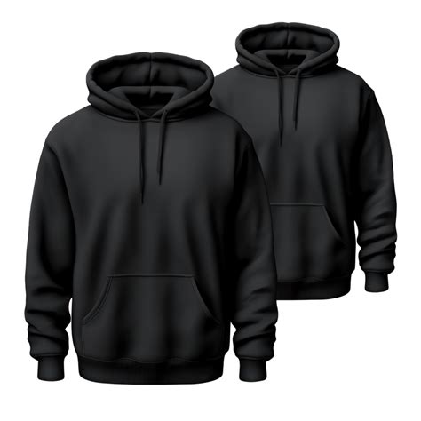 Black tee hoodie isolated 27252642 PNG