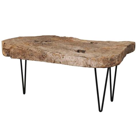 Custom Rustic Modern Coffee Table For Sale at 1stDibs