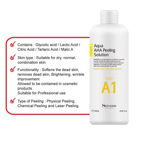 SKINDOM A1 AQUA AHA PEELING SOLUTION 500ML Magicboo Beauty Sdn Bhd