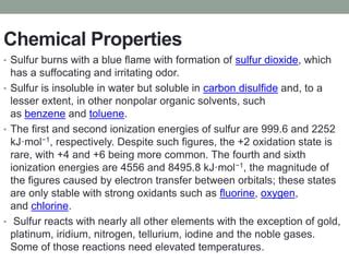 Element Sulfur | PPT