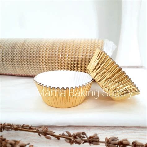 Jual Kertas Cupcake Muffin Cup Cake Alumunium Warna Emas Gold Isi