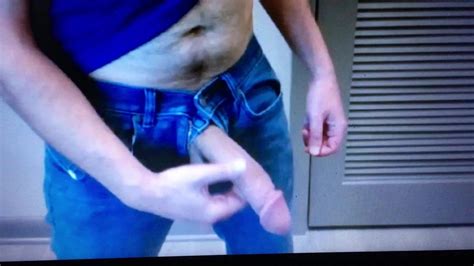 Huge Hung In Jeans Shows Off His Hard Dick Hanging Out Jeans Gay Porn Xhamster