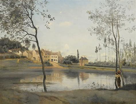 Camille Corot Ville Davray The Pond And The Houses