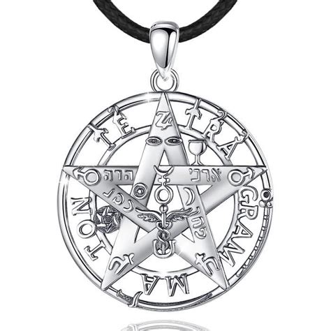 Pentagramme Pendentif Pentacle De Protection Collier Femme Homme Argent