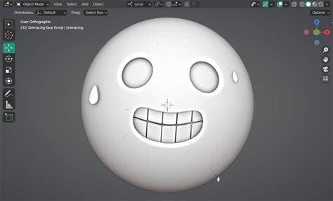 3d Model Grimacing Face Animated Emoji Vr Ar Low Poly Cgtrader