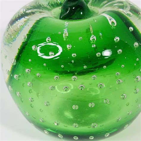 Vintage Lefton Green Controlled Bubble Glass Apple And Pear Etsy