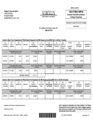 Fillable Online Sample 1099-B Tax Form Fax Email Print - pdfFiller