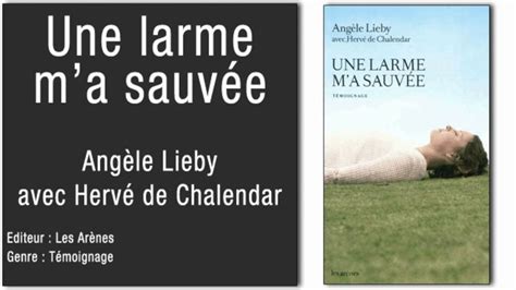 Paroles De Patients Une Larme M A Sauv E Ang Le Lieby Vid O