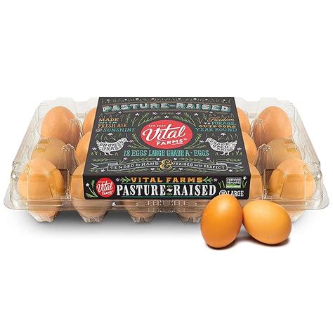 Vital Farms 18 Pasture Raised Eggs Large Brown Grade A