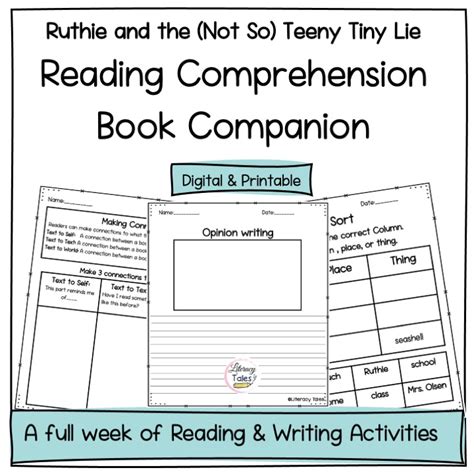 Reading Comprehension And Writing Book Companion Ruthie And Not The So