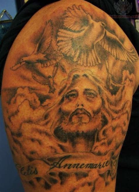 Amazing Christian Shoulder Tattoos