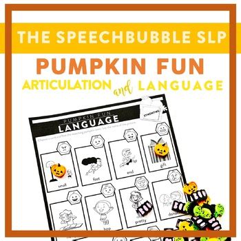 Pumpkin Fun Trifecta Articulation And Language By The Speech Bubble Slp