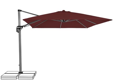 Doppler Sonnenschirm Ampelschirm Active II Pendel 350x260cm Bordeaux