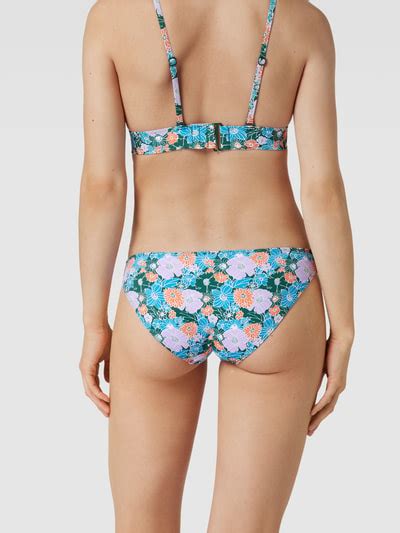 Skiny Bikini Hose mit Label Detail Modell SEA LOVERS grün meliert