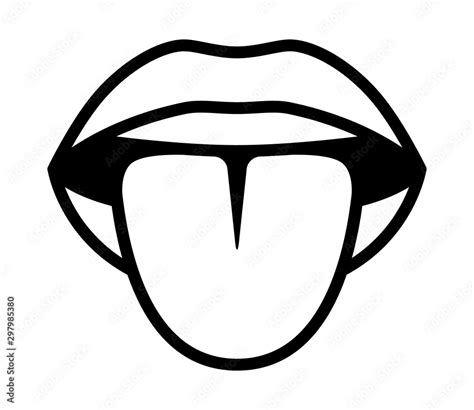 Lips With Tongue Out Sketch | Lipstutorial.org