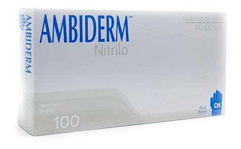 Ambiderm Nitrilo Guante De Nitrilo Azul Royal Talla Ch