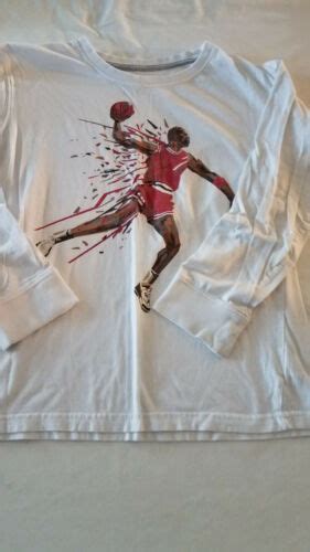 Air Jordan Michael Jordan Long Sleeve T Shirt White Youth Medium M 12