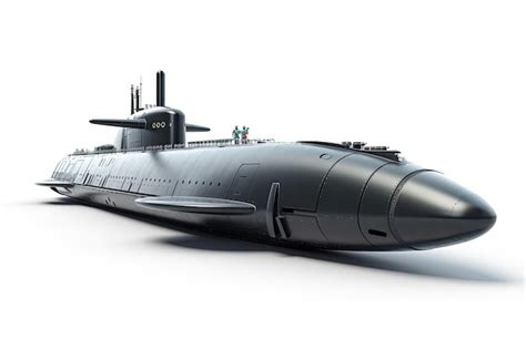 Premium Photo Detailed Model Of A Submarine On A Plain White