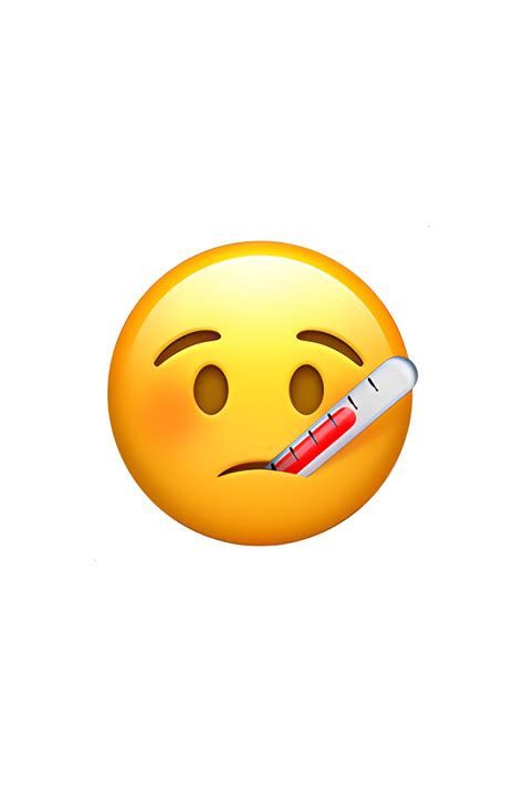 🤒 Face With Thermometer Emoji | Emoji, Emoji dictionary, Thermometer