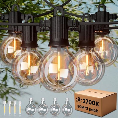 Zotoyi Festoon Lights Outdoor M Ip Waterproof Outdoor Garden